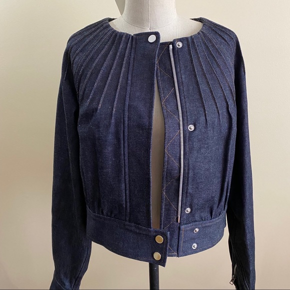 Diane Von Furstenberg Jackets & Blazers - DVF Pintuck Jean Jacket | NWT | Size 12